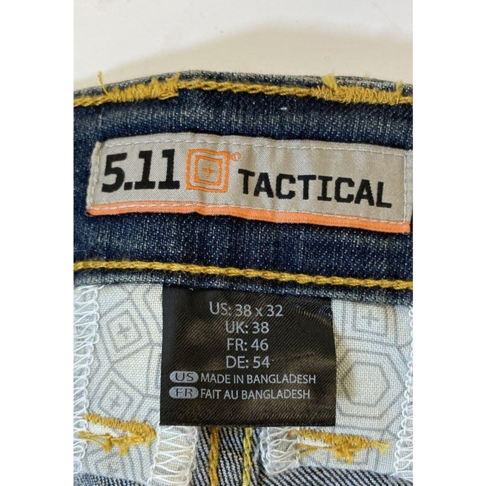 5.11 Tactical Defender Flex Jean Slim Fit Men's W38 L32 Blue Indigo Cotton - Picture 4 of 10
